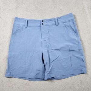 Willit Hiking Shorts Womens Size 12 Dusty Blue Cargo Pockets Quick Dry Outdoor
